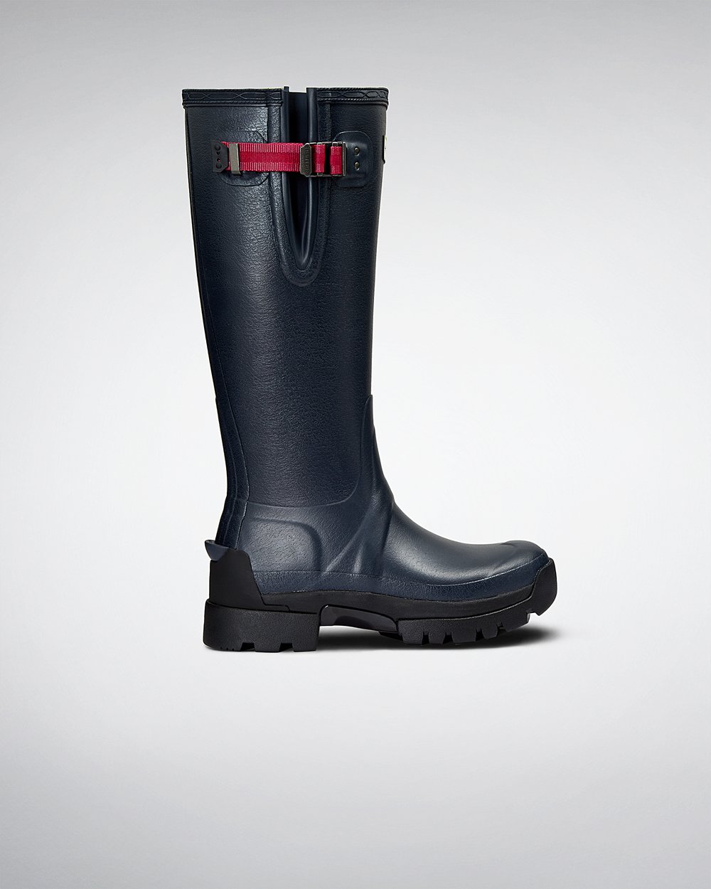 Hunter Balmoral Side Adjustable 3Mm Neoprene Tall Rain Boots - Online Store Womens Navy - OYLBRN956